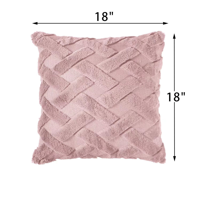 Collantes 18'' Throw Pillow Cover, Pink