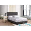 Très grand lit tapissier noir Elegant Transitional