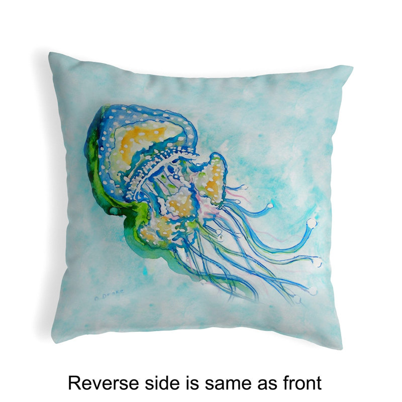  Housse et insert de coussin carré d'extérieur Jelly Fish