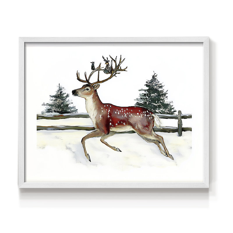 Art de Noël - DCCXC III - Reproduction encadrée - Restickable, H 8 po x l 10 po, Blanc