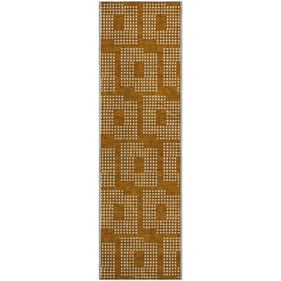 Premium Machine Washable Prisco Terracotta Rug