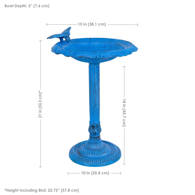 Baignoire pour jardin autoportante en aluminium, Bleu
