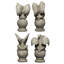 Ensemble de 4 statues de jardin 4 pièces