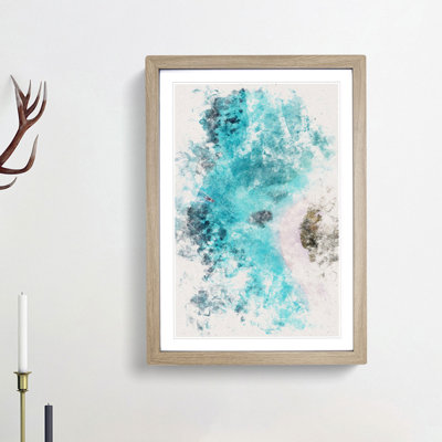 Alifu Atoll in the Maldives - Framed Print