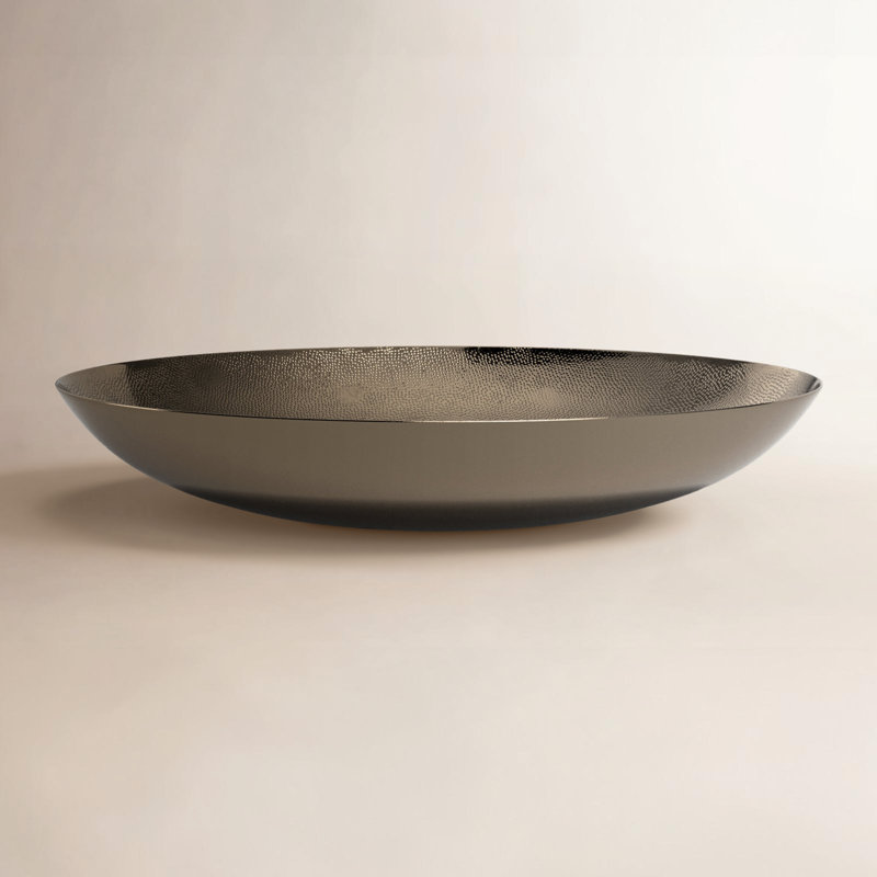 Fontana Aluminum Decorative Bowl 1, 4" H x 23.5" W x 23.5" D, Deep Bronze