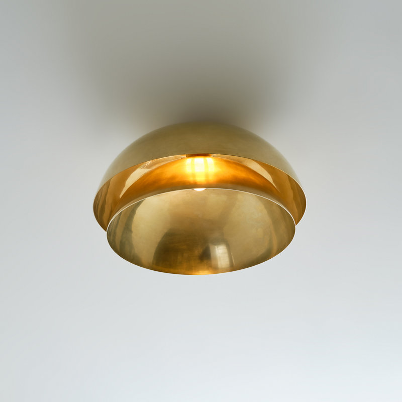 Shanti 1 - Light LED Flush Mount, Natural Brass