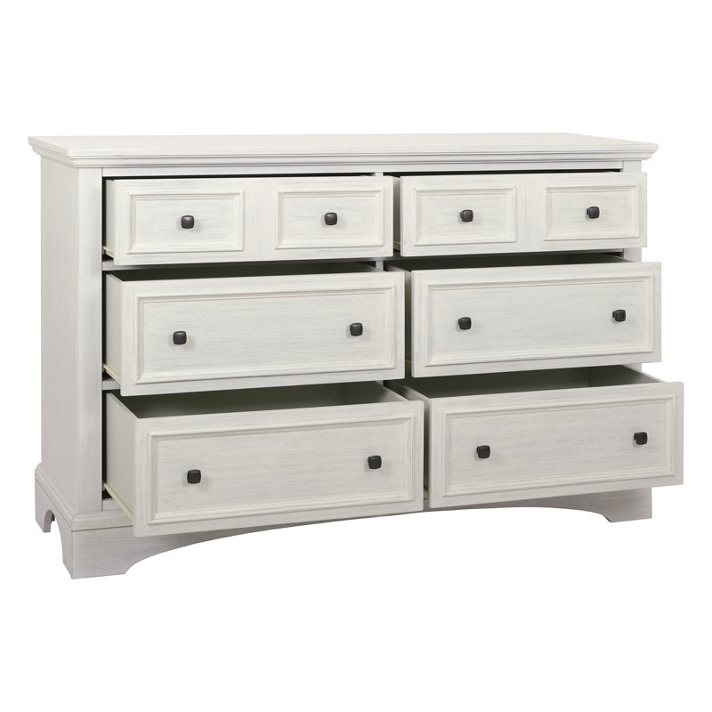 Ensemble de chambre à coucher standard Bunbury, Grand, Blanc rustique