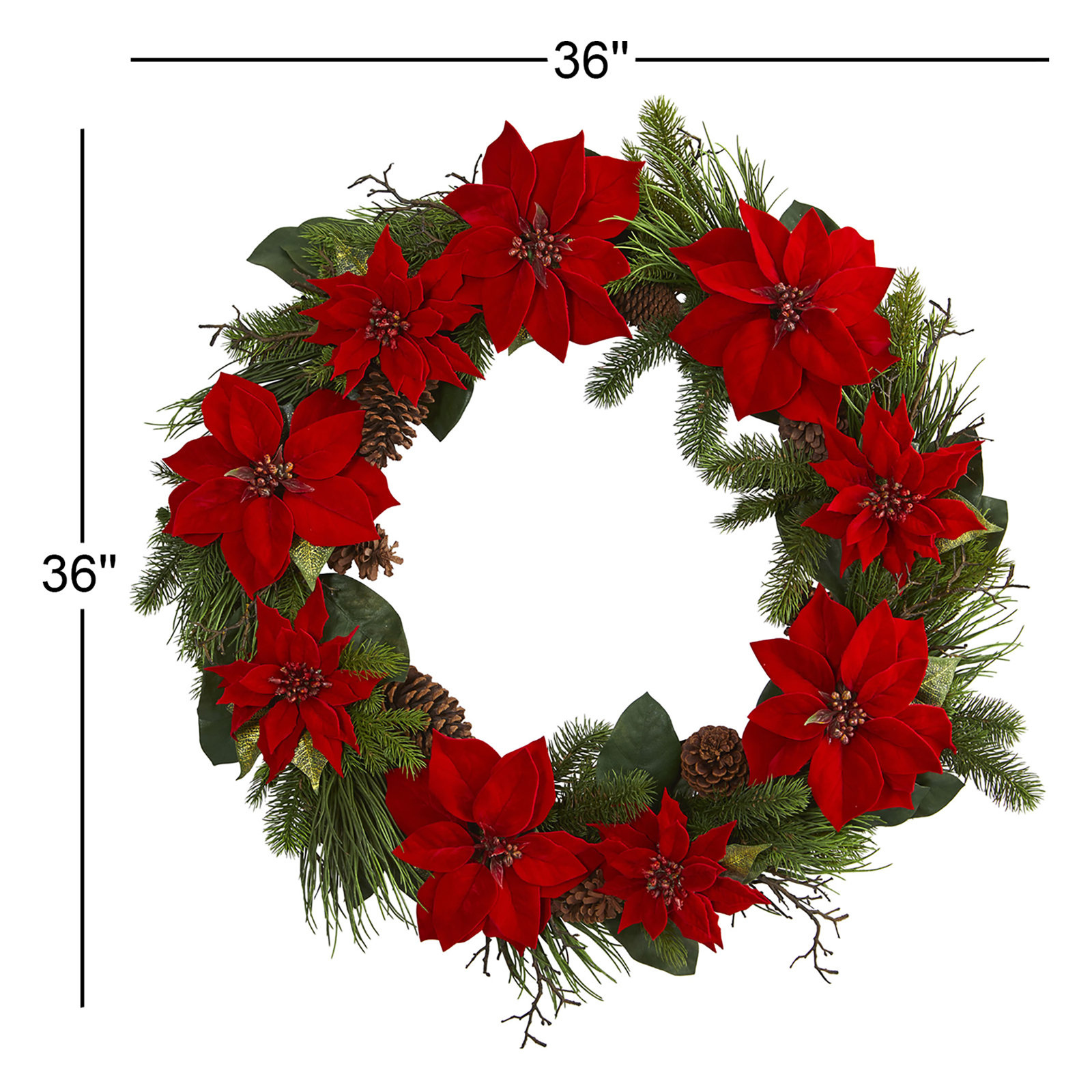 36'' Plastic Wreath
