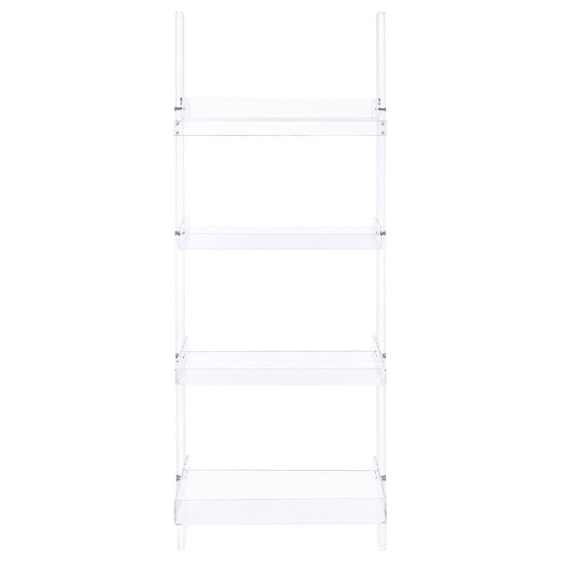 Bibliothèque échelle en acrylique transparent