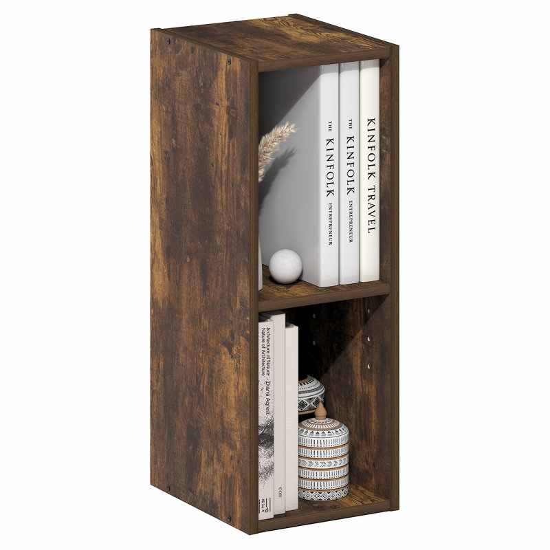 Eviemarie Bookcase, (2 Shelves) 21.18"H x 7.87"W x 9.3"D, Amber Pine