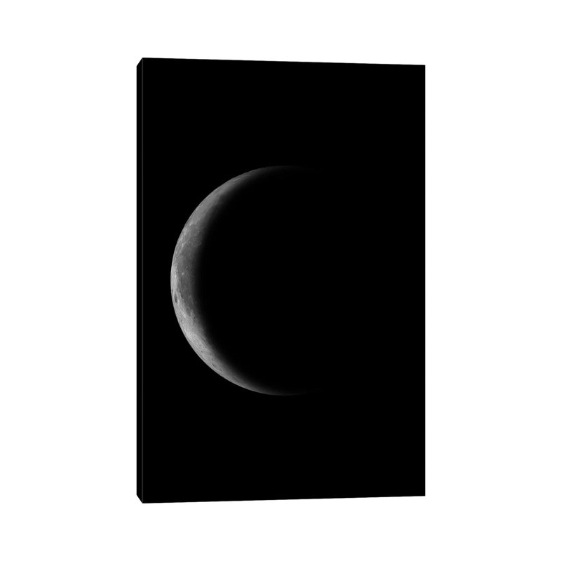 «Waning Crescent Moon - Black» par GetYourNerdOn, impression sur toile tendue, H 40 po x l 26 po x P 1,5 po
