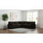 Canapé modulaire inclinable électrique brun chocolat 5 pièces Collins-916390573
