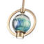 Luminaire suspendu 16 po Utophia en or laqué avec globe en verre tourbillon bleu-vert-775164066