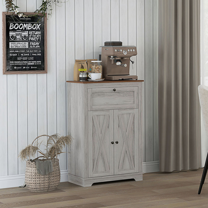 Armoire d'appoint avec tiroir, Blanc