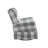 Gray&White Fabric Glider Chair With Swivel-1581684222-1581684221