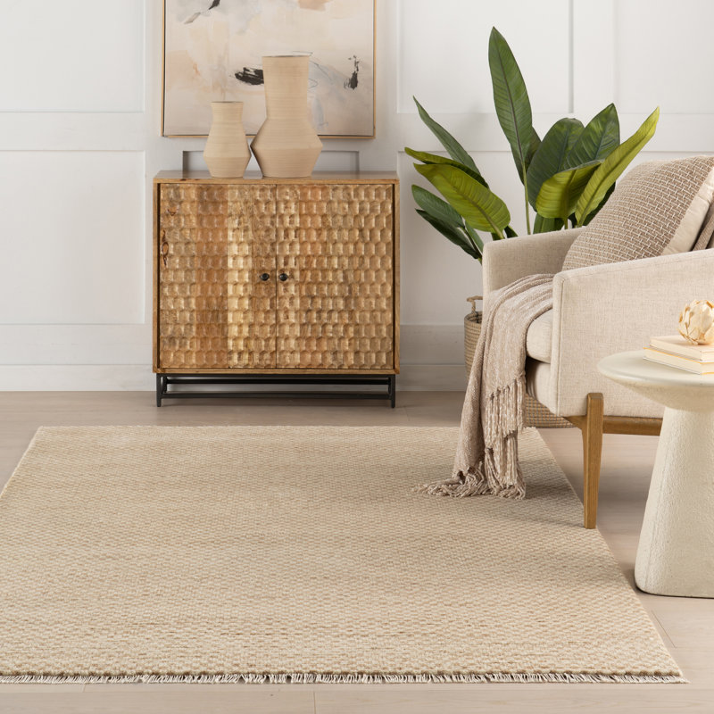 Tapis en laine noué à la main Pierce, Rectangle de 5 pi x 8 pi