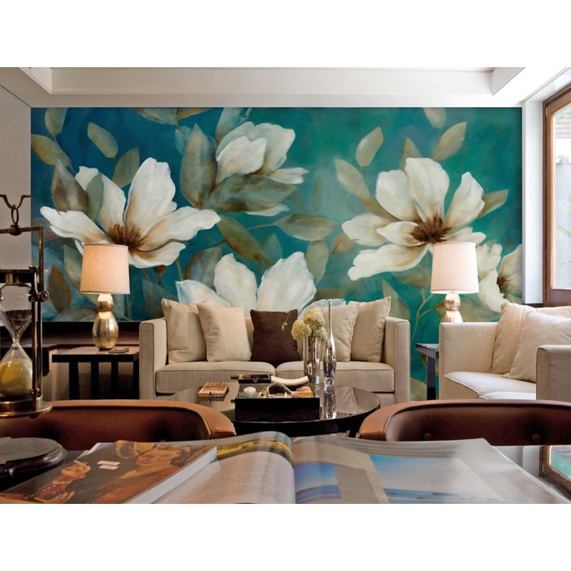 Peel & Stick Floral Wall Mural, 187" W x 106" L