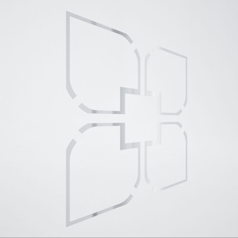 L 78 3/4 po x H 78 3/4 po x T 1/8 po Panneaux de plafond décoratifs en acrylique très grand format Olivia, miroir argenté