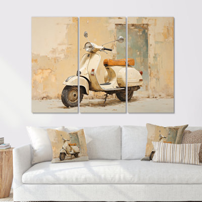 Vintage Scooter Adventures - ensemble de reproduction d'art mural Scooter