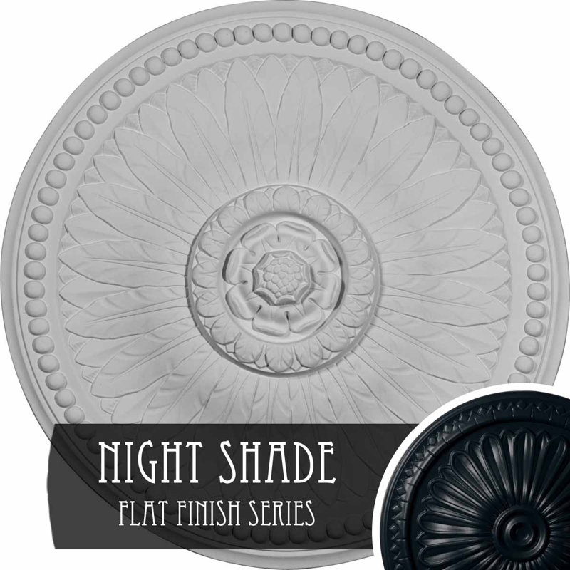 Endurathane Alexa Ceiling Medallion, 20 1/2"OD x 1 7/8"P (Fits Canopies up to 2 7/8")Hand-Painted Flash Copper Finish