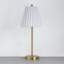Lampe de chevet moderne en laiton de 55 cm avec abat-jour blanc