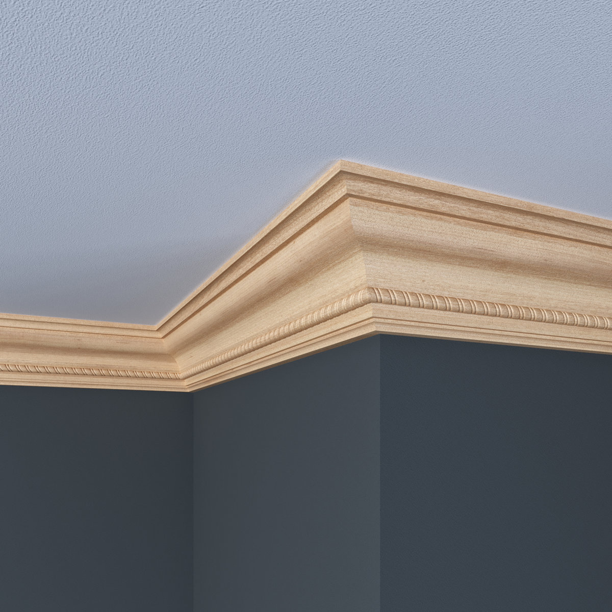 Ornamental Mouldings Hardwood Embossed Rope Moulding 3.75