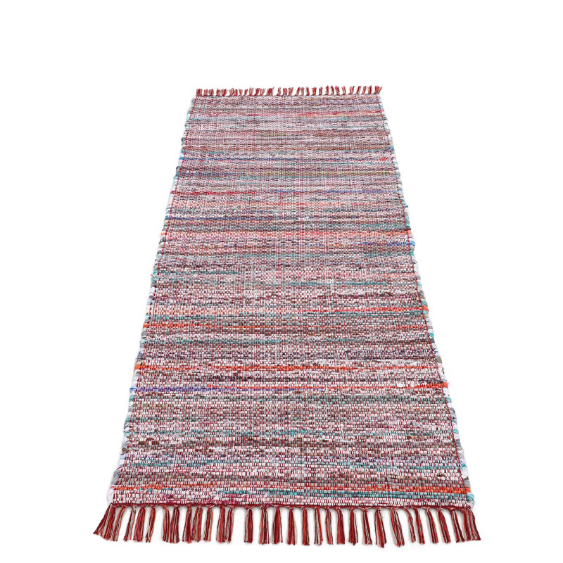 Chindi Hand Woven Kilim Red Rug, Runner 80 x 400cm