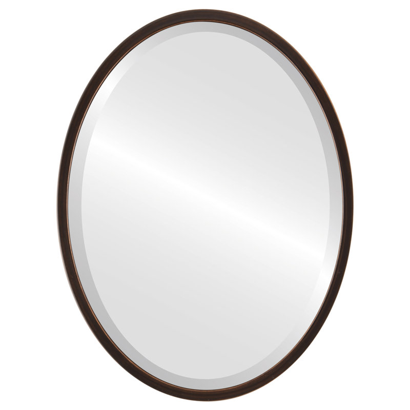 Miroir biseauté Javion, Bronze huilé, H 31,12 po x l 41,12 po
