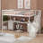 Jaxsten Twin Size Loft Bed Frame with Built-in Desk and Double Storage Drawers-732394397