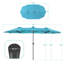 Parasol à DEL double face 13 x 7,2 pi avec auvent résistant aux rayons UV et manivelle pour jardin-1758710259