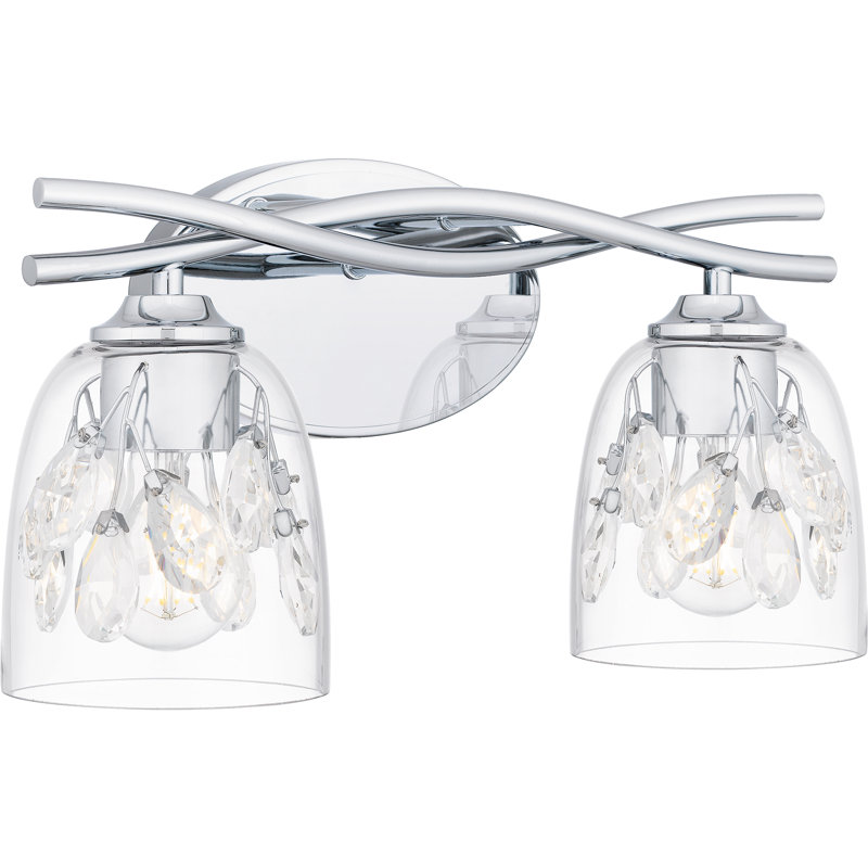 Junice 2-Light Polished Chrome Bath Light