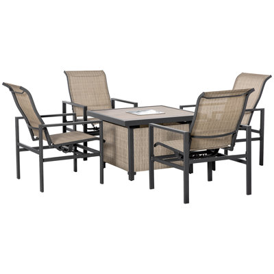 Square 4 - Person 35.5'' Long Dining Set