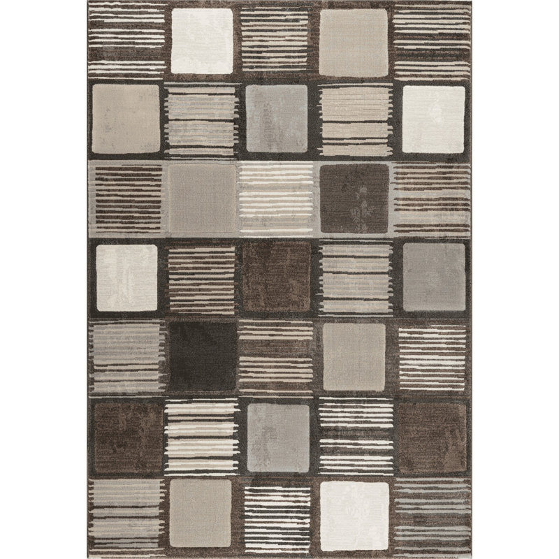 Block Print Area Rug, Rectangle 200 x 290 cm