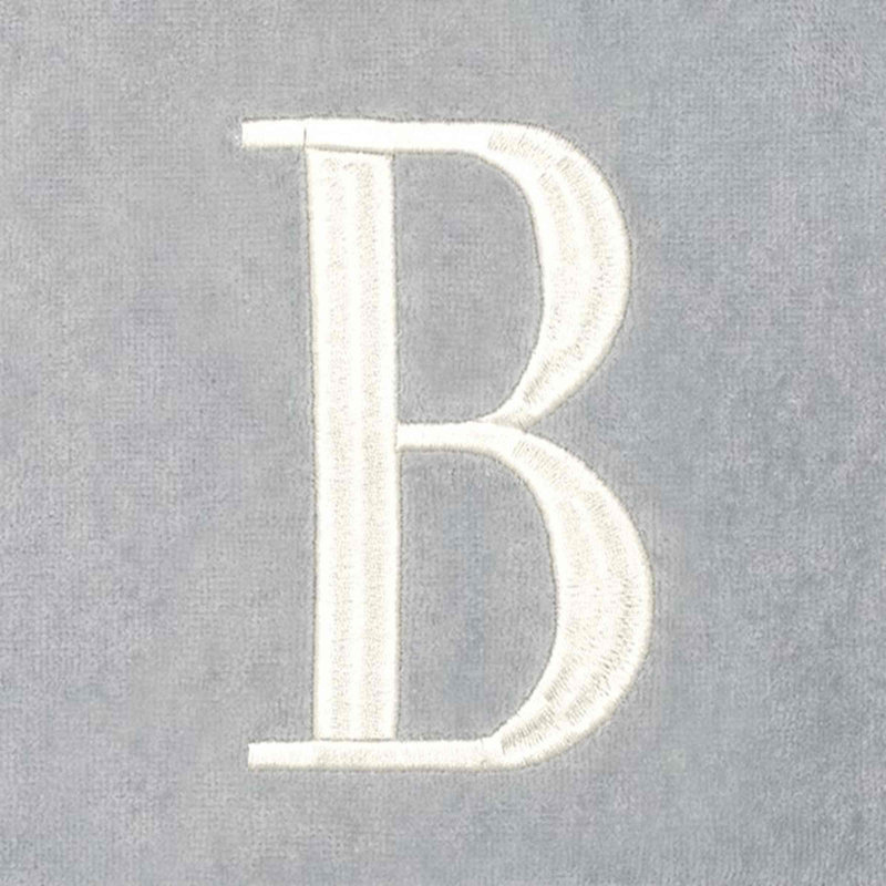 GRY/IVR Monogram Towel Set, 5 Piece Towel Set, Gray