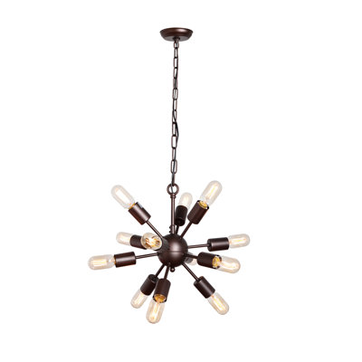 Horsforth 12 - Light Iron Dimmable Sputnik Sphere Chandelier