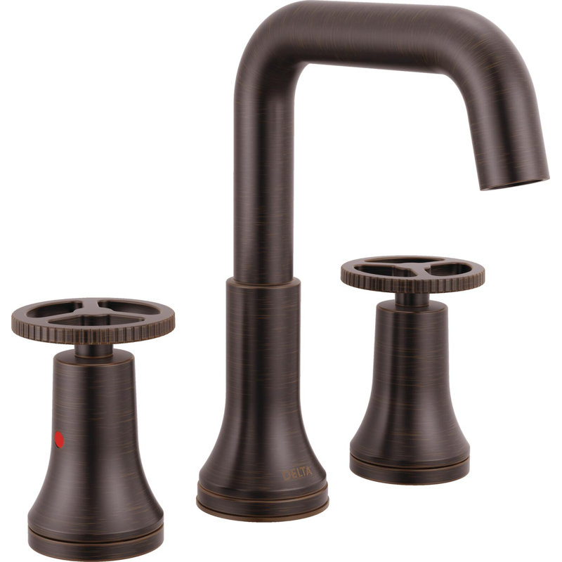 Two Handle Widespread Bathroom Faucet, Matte Black