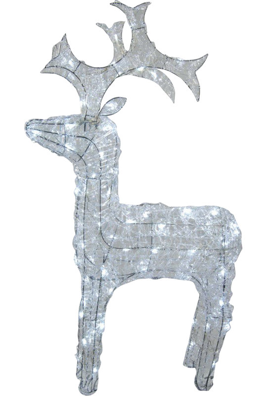 Weather Resistant and UV Resistant Freestanding Christmas Outdoor Decoration, 120cm, Cool White