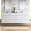 Ensemble de meuble-lavabo double mural 72 po Babajide-586463851