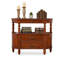 Console en bois massif de couleur noyer clair-825468834-825468837