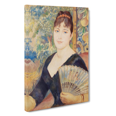 Woman with Fan by Pierre-Auguste Renoir - Wrapped Canvas Painting