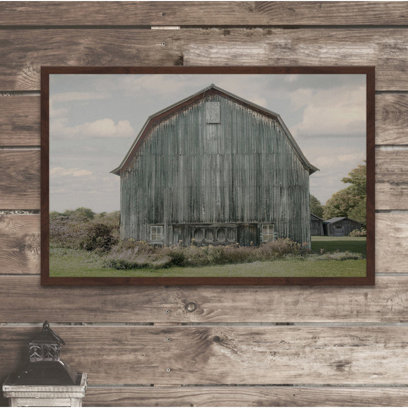 « rustique country », reproduction de photo sur papier encadrée, H 12 po x l 18 po