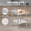 Table de travail en acier inoxydable de 26 po de hauteur avec 3 cloisons latérales et une tablette de hauteur-1747939881