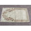 Petit tapis turc Oushak tissé à la main en beige pour une idée de cadeau de décoration