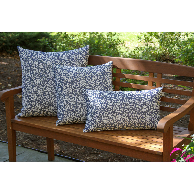 Liza Pillow Cover & Insert Square in Blue/White, 16" x 16"