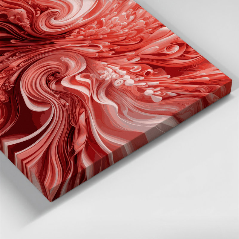 Art numérique sur toile, abstraction numérique 65, H 12 po x l 18 po