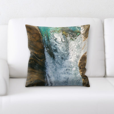 Waterfall Microsuede Reversible Throw Pillow