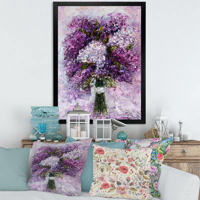 Mauve jacinthe - peinture sur toile encadrée