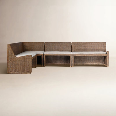 Senna 83" Woven Dining Banquette