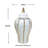 Gingell Handmade White Ceramic Ginger Jar with Gold Ribbed Detailing (3 Sizes)-1271546797