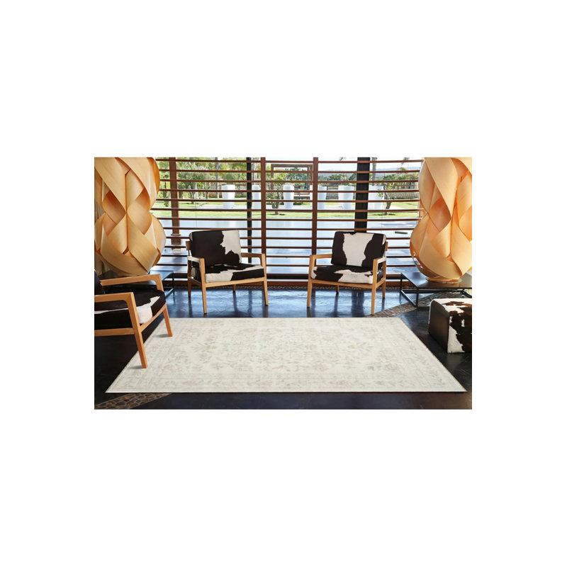 Traditional Woven Based Washable Carpet, Rectangle 3'4" x 5'